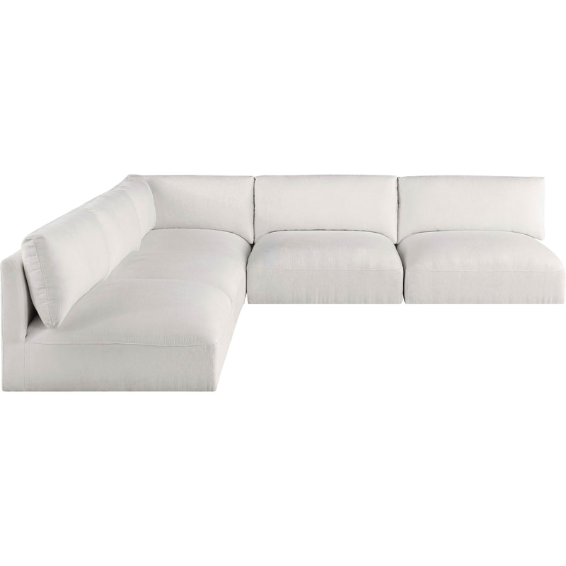 Meridian Ease Cream Polyester Fabric Modular Sectional IMAGE 5