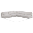 Meridian Ease Cream Polyester Fabric Modular Sectional IMAGE 8