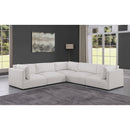 Meridian Ease Cream Polyester Fabric Modular Sectional IMAGE 2