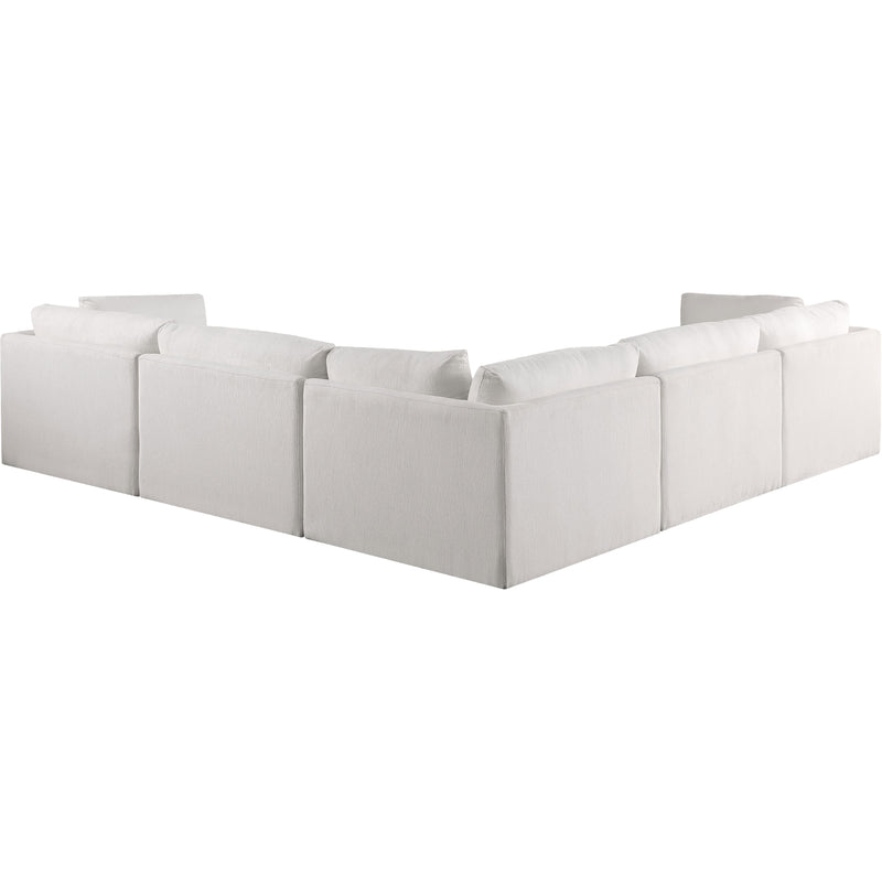 Meridian Ease Cream Polyester Fabric Modular Sectional IMAGE 3
