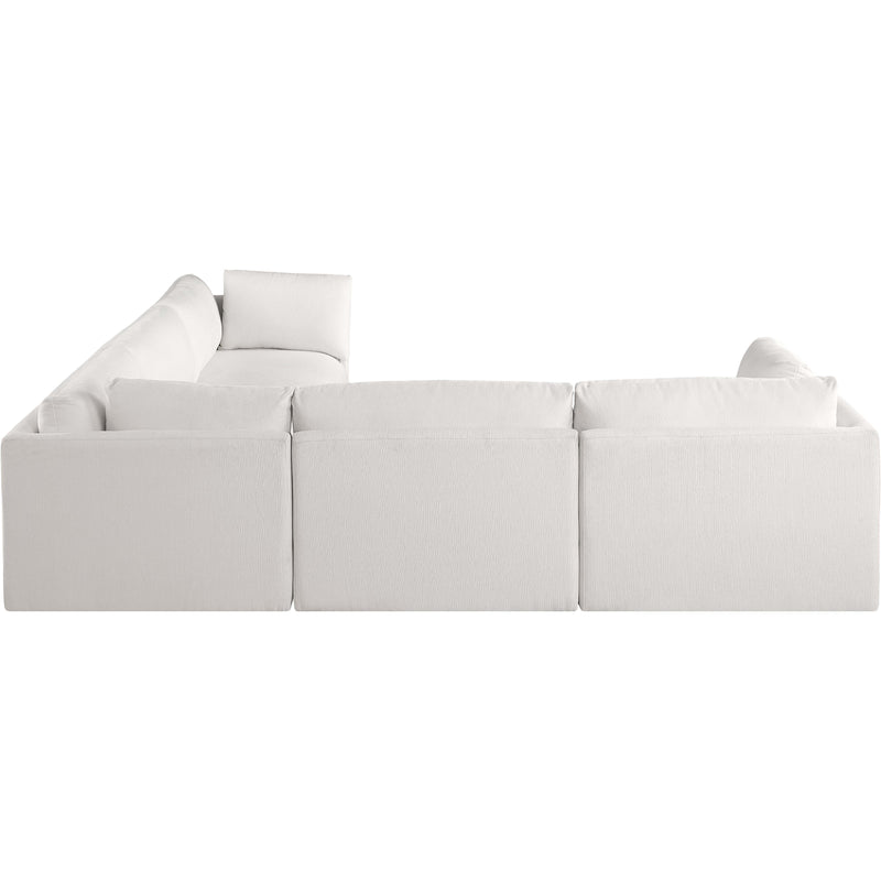 Meridian Ease Cream Polyester Fabric Modular Sectional IMAGE 4