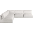 Meridian Ease Cream Polyester Fabric Modular Sectional IMAGE 6