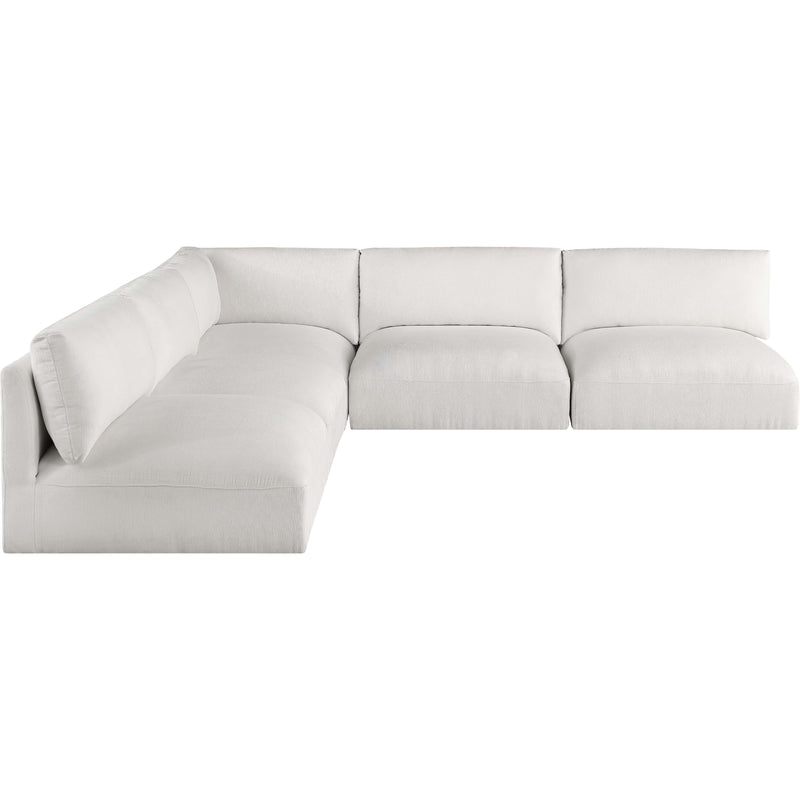 Meridian Ease Cream Polyester Fabric Modular Sectional IMAGE 6