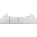 Meridian Ease Cream Polyester Fabric Modular Sectional IMAGE 3