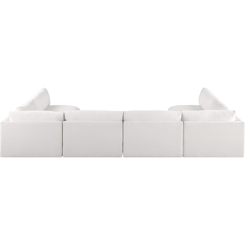 Meridian Ease Cream Polyester Fabric Modular Sectional IMAGE 3