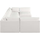 Meridian Ease Cream Polyester Fabric Modular Sectional IMAGE 5