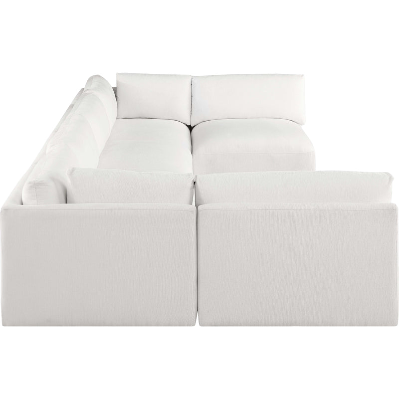 Meridian Ease Cream Polyester Fabric Modular Sectional IMAGE 5
