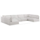Meridian Ease Cream Polyester Fabric Modular Sectional IMAGE 9