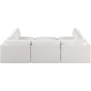 Meridian Ease Cream Polyester Fabric Modular Sectional IMAGE 3