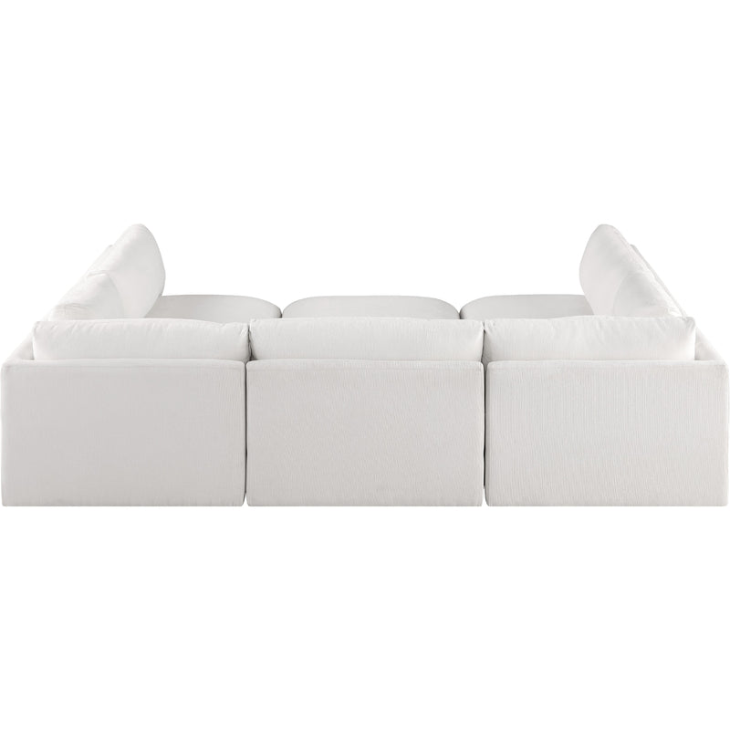 Meridian Ease Cream Polyester Fabric Modular Sectional IMAGE 3