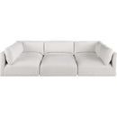Meridian Ease Cream Polyester Fabric Modular Sectional IMAGE 4