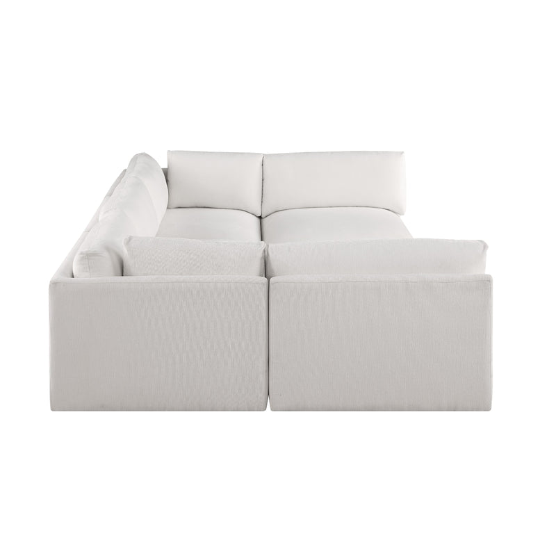 Meridian Ease Cream Polyester Fabric Modular Sectional IMAGE 5