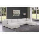 Meridian Ease Cream Polyester Fabric Modular Sectional IMAGE 2