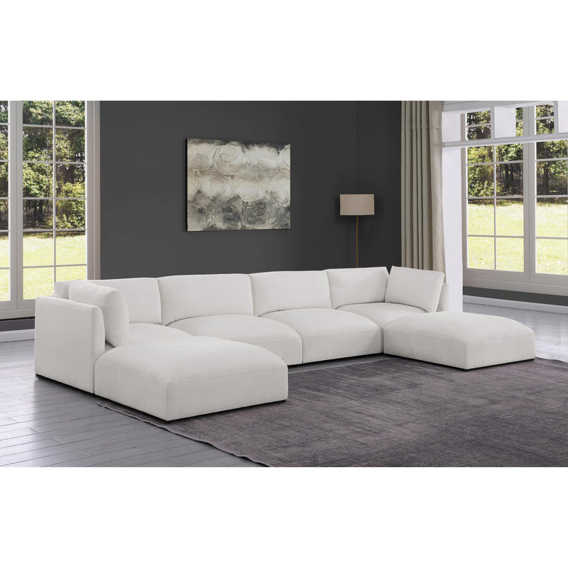 Meridian Ease Cream Polyester Fabric Modular Sectional IMAGE 2