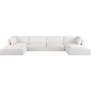 Meridian Ease Cream Polyester Fabric Modular Sectional IMAGE 4