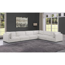 Meridian Ease Cream Polyester Fabric Modular Sectional IMAGE 2