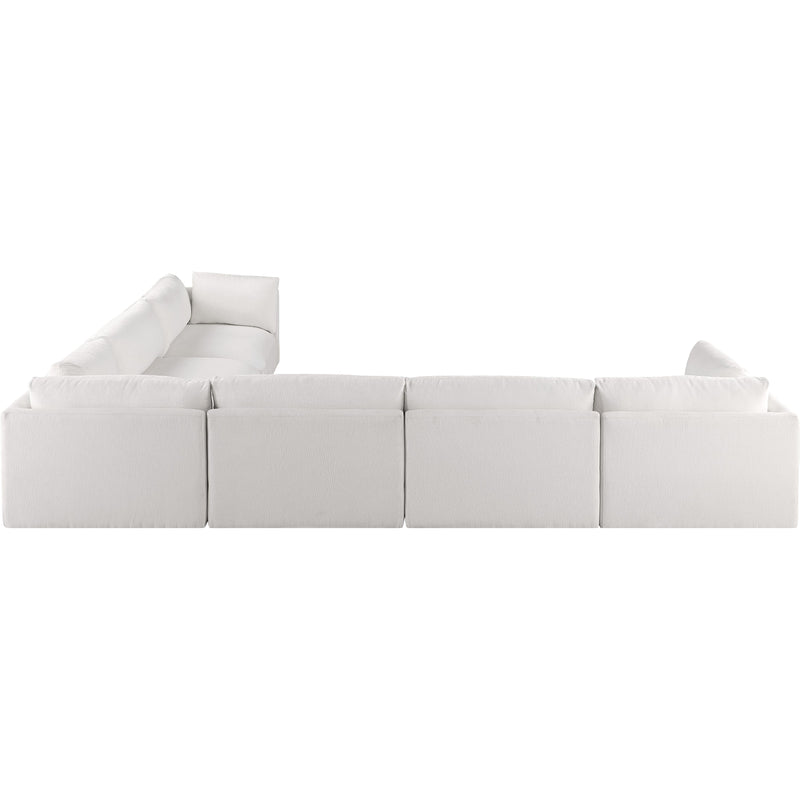 Meridian Ease Cream Polyester Fabric Modular Sectional IMAGE 3