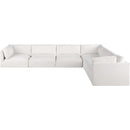 Meridian Ease Cream Polyester Fabric Modular Sectional IMAGE 5