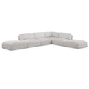 Meridian Ease Cream Polyester Fabric Modular Sectional IMAGE 1