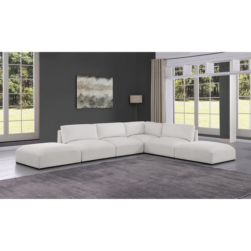 Meridian Ease Cream Polyester Fabric Modular Sectional IMAGE 2