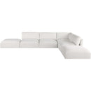 Meridian Ease Cream Polyester Fabric Modular Sectional IMAGE 5