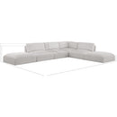Meridian Ease Cream Polyester Fabric Modular Sectional IMAGE 8