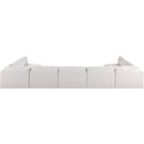 Meridian Ease Cream Polyester Fabric Modular Sectional IMAGE 3