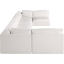 Meridian Ease Cream Polyester Fabric Modular Sectional IMAGE 5