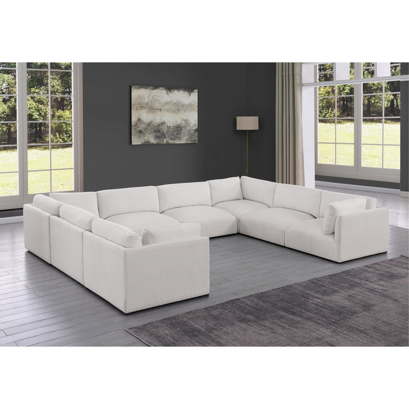 Meridian Ease Cream Polyester Fabric Modular Sectional IMAGE 2