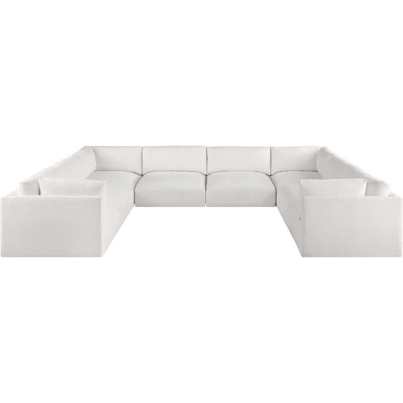 Meridian Ease Cream Polyester Fabric Modular Sectional IMAGE 4