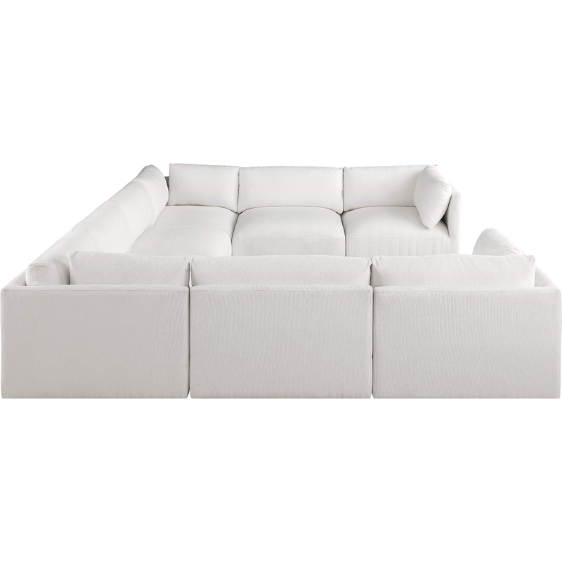 Meridian Ease Cream Polyester Fabric Modular Sectional IMAGE 5