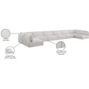 Meridian Ease Cream Polyester Fabric Modular Sectional IMAGE 10