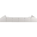Meridian Ease Cream Polyester Fabric Modular Sectional IMAGE 3