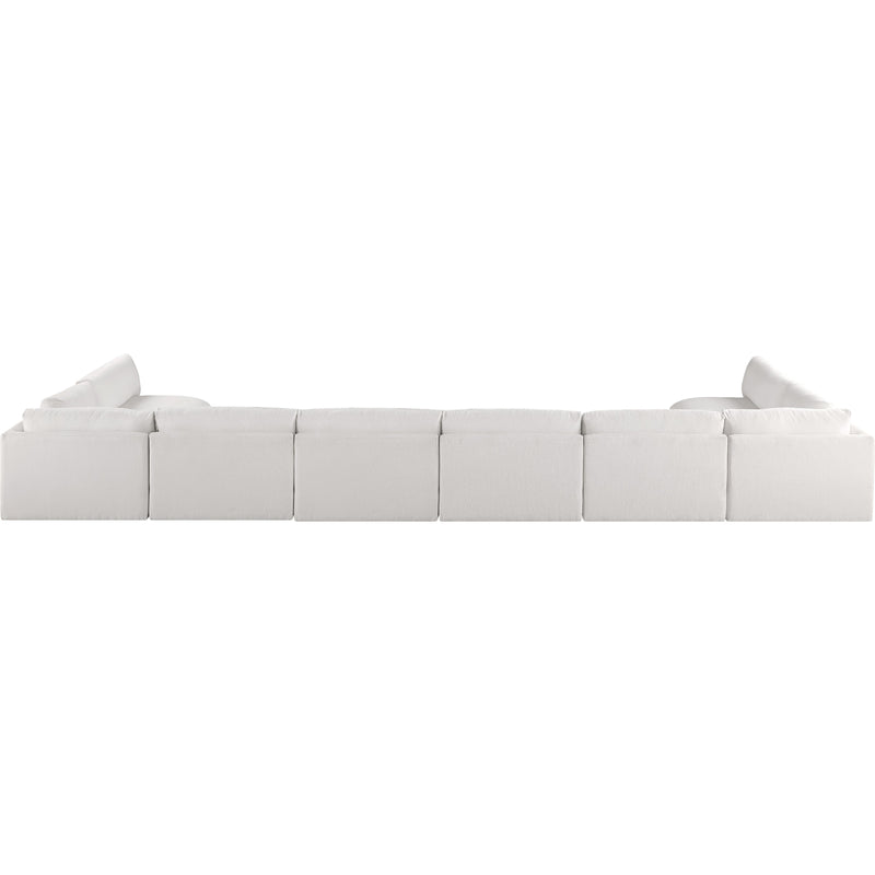 Meridian Ease Cream Polyester Fabric Modular Sectional IMAGE 3