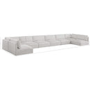 Meridian Ease Cream Polyester Fabric Modular Sectional IMAGE 9