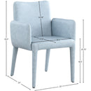 Meridian Pelle Light Blue Vegan Leather Accent/Dining Chair IMAGE 10