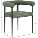 Meridian Louie Green Boucle Fabric Dining Chair IMAGE 8