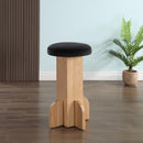 Meridian Wyatt Black Velvet Stool IMAGE 2