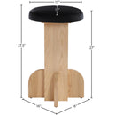 Meridian Wyatt Black Velvet Stool IMAGE 8