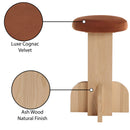 Meridian Wyatt Cognac Velvet Stool IMAGE 8