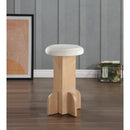 Meridian Wyatt Cream Velvet Stool IMAGE 2