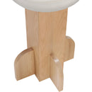 Meridian Wyatt Cream Velvet Stool IMAGE 6