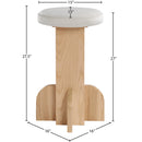 Meridian Wyatt Cream Velvet Stool IMAGE 8