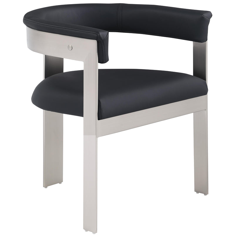 Meridian Romeo Black Vegan Leather Dining Chair IMAGE 1