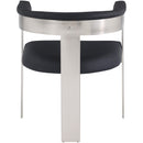 Meridian Romeo Black Vegan Leather Dining Chair IMAGE 3