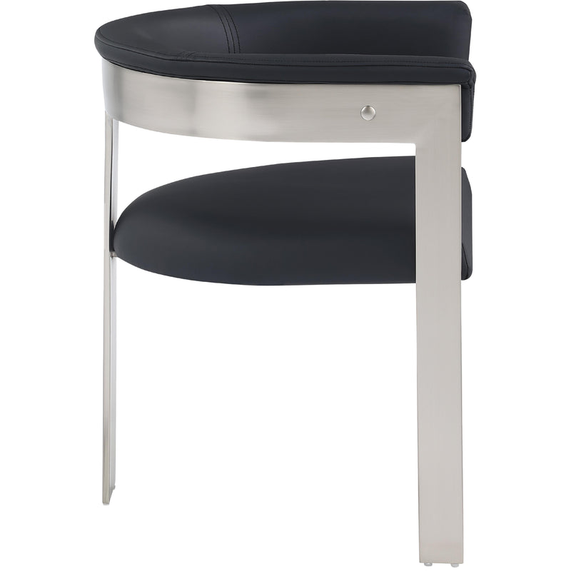Meridian Romeo Black Vegan Leather Dining Chair IMAGE 5