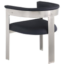 Meridian Romeo Black Vegan Leather Dining Chair IMAGE 6