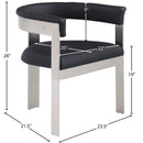 Meridian Romeo Black Vegan Leather Dining Chair IMAGE 8