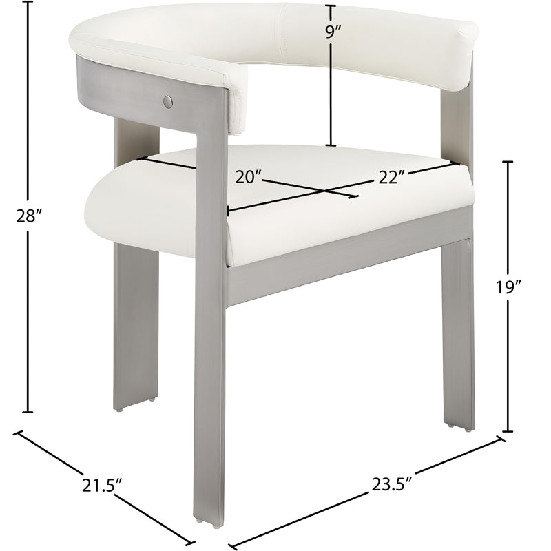 Meridian Romeo Cream Vegan Leather Dining Chair IMAGE 10
