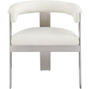 Meridian Romeo Cream Vegan Leather Dining Chair IMAGE 5